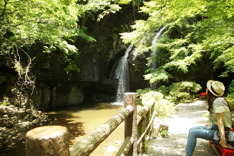 月待ちの滝　もみじ苑